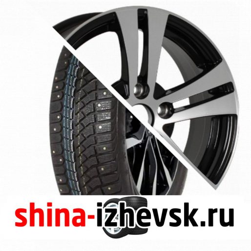 Колесо в сборе Viatti Brina Nordico (V-522) 185/65 R15 T 88 + NEO 540 6xR15 5×100 ET40 DIA57.1 Глянцевый черный с полированной лицевой частью в Ижевске